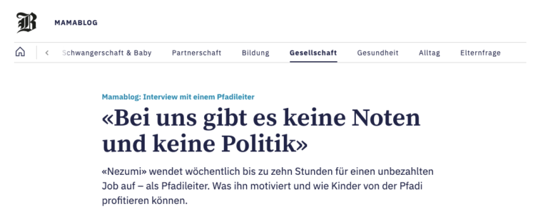 Einblick in die Pfadi in «der Bund»